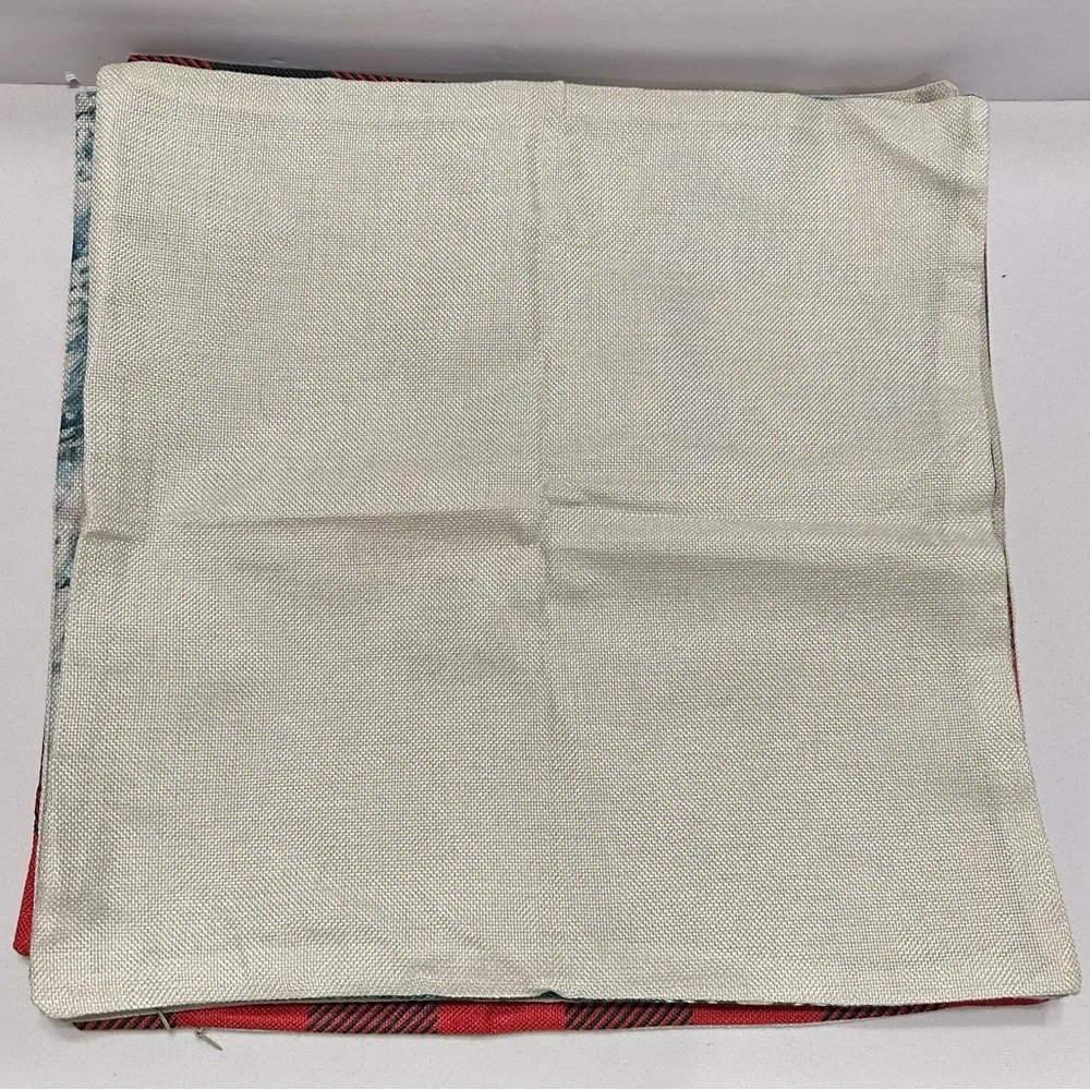 Festive Holiday Christmas Pillow Covers Set of 6 (no inserts)‎ 17.25” Square NEW